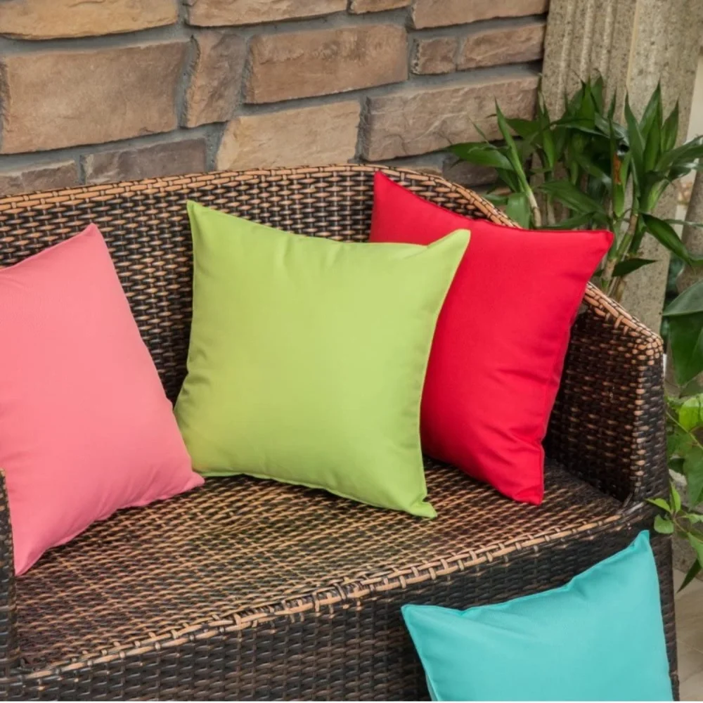 Luxury Home | Oversized Neon Green Outdoor Water Resistant Throw Pillow Covers